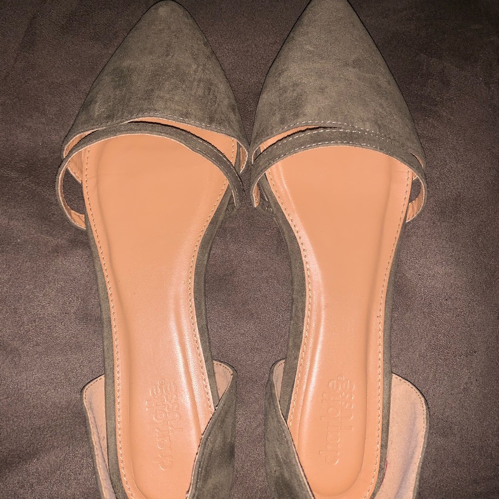 Olive green flats Charlotte Russe